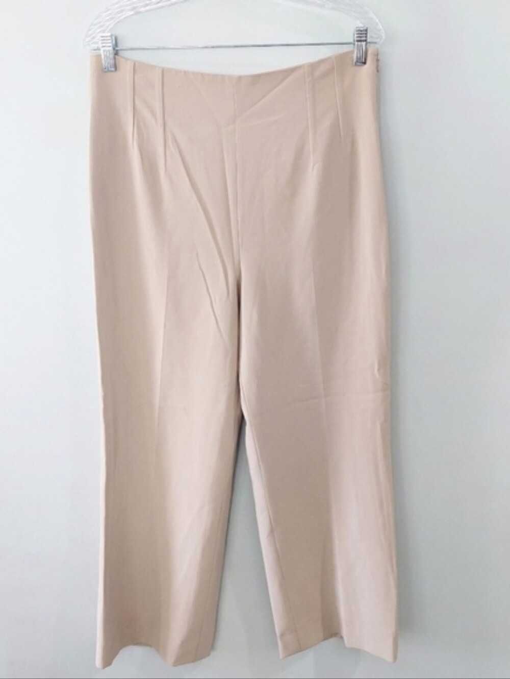 St. John Company Store Dress Pants Size 10 Fawn Beige Pleated Straight Leg